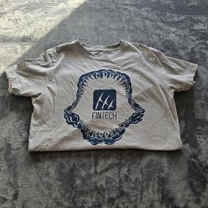 Fintech Light Grey Tee Size Small